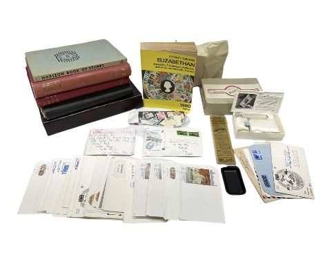 Great British and World stamps including Queen Victoria penny red on cover, silk postcard, various first day covers, Ascensio