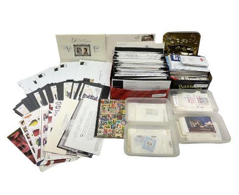 Queen Elizabeth II Great British and channel island mostly mint stamps, in booklets, on stock cards and loose, including in e