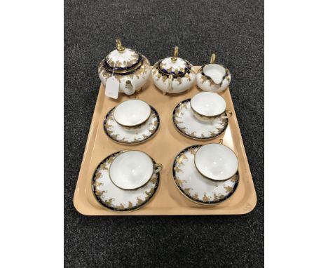 A tray of seven piece Noritake gilded china tea service 