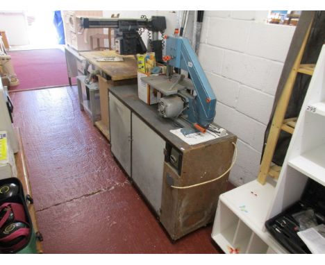Band saw with cabinet and tools etc