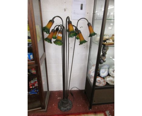 Tiffany style 10 branch standard lamp - working