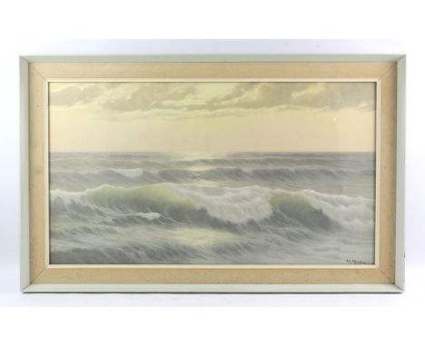 Édouard Mandon (1885-1977), Seascape, colour print, 43 x 78cm. 