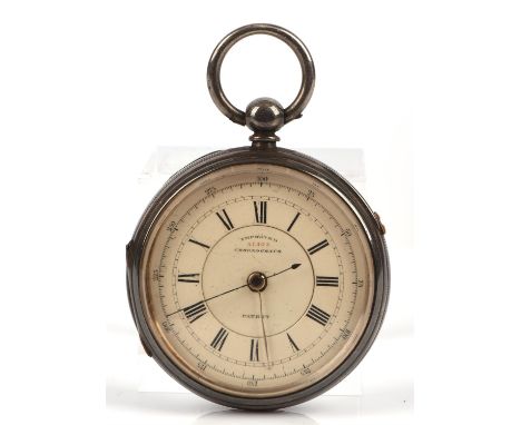 Large silver improved 51303 chronograph patent gents pocket watch, Chester, 1878Condition Report:  Please note that the movem