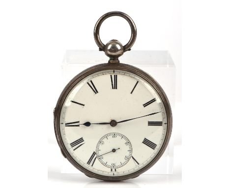 Gents open faced silver pocket watch, London, 1875Condition Report:  Please note that the movements have not been tested for 