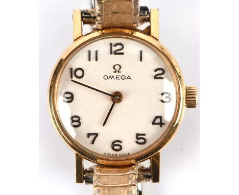 Omega  a ladies 511.213 Gold plated wristwatch the signed dial with Arabic numeral hour markers, fitted with a calibre 620 17