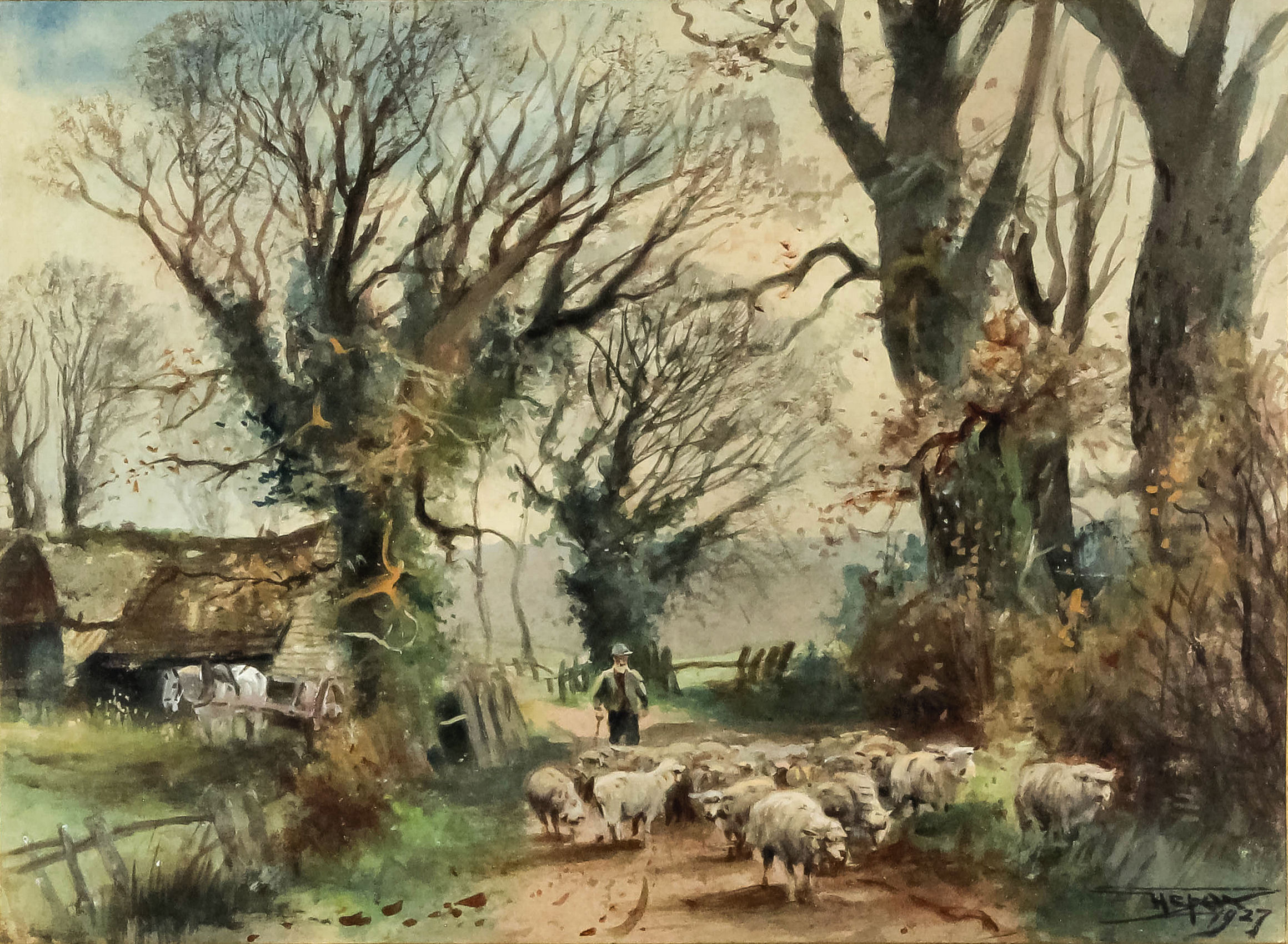 Henry Charles Fox (1855/60-1929) - Two watercolours - 