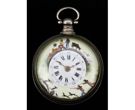 A Victorian silver consular cased "Farmer's" pocket watch containing fusee movement signed "Eardley Norton London", the ename