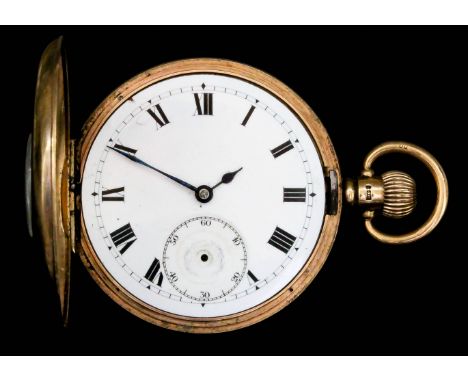 An early 20th Century gentleman's 9ct gold half hunting cased lever pocket watch by the Dennison Watch Case Company, No. 4778