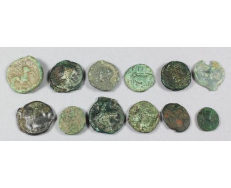 The Christopher Hobbs Collection of Coins &amp; Antiquities (mainly Metal Detectorist's finds) Twelve Celtic cast copper/tin 
