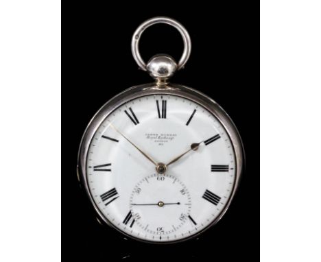 A George IV silver Consular cased pocket chronometer by James Murray, Royal Exchange, London, No. 561, the white enamel dial 