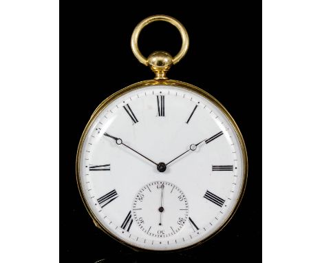 A 19th Century French gold coloured metal and enamel cased dress pocket watch by Hyde &amp; Sons, London and Paris, No. 6553,