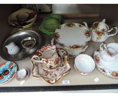 A selection of decorative ceramics and miscellaneous including Royal Albert Old Country Roses, Mason ware, Carltonware, Poole