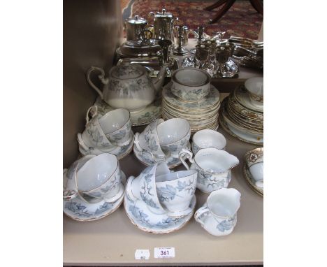 A Royal Albert tea service in the Silver Maple pattern