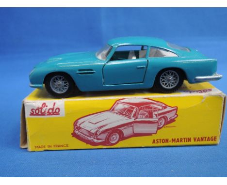 A Solido die-cast, Aston Martin DB5 Vantage, turquoise with white interior, in original box 130