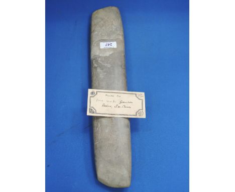 A Neolithic axe, found in Guanchou Province, SW China