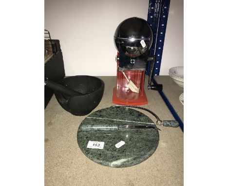 CHEESE CUTTER , PESTLE & MORTAR , GRINDER