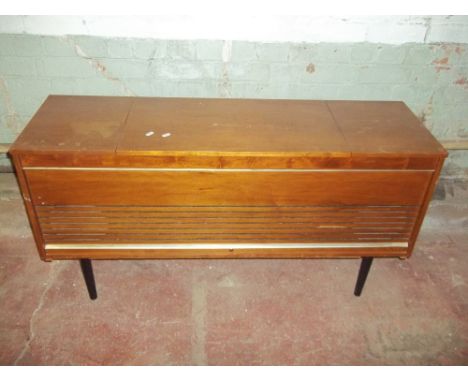 A TEAK FIDELITY STEREO RADIO GRAM RECORD PLAYER