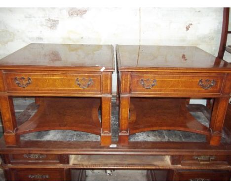 TWO REPRODUCTION LAMP SIDE OCCASIONAL SOFA TABLES