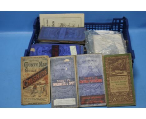 A QUANTITY OF ORDNANCE SURVEY, BICYCLE MAPS ETC.