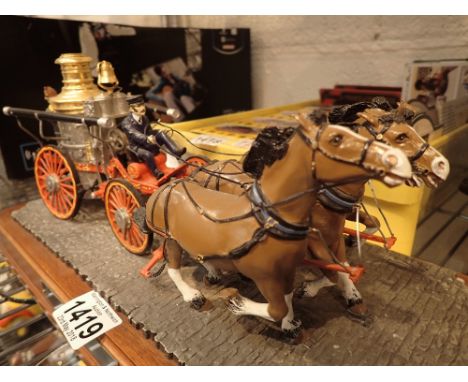 Franklin Mint limited edition 5449/9500 five alarms horse drawn fire engine supplied unboxed
