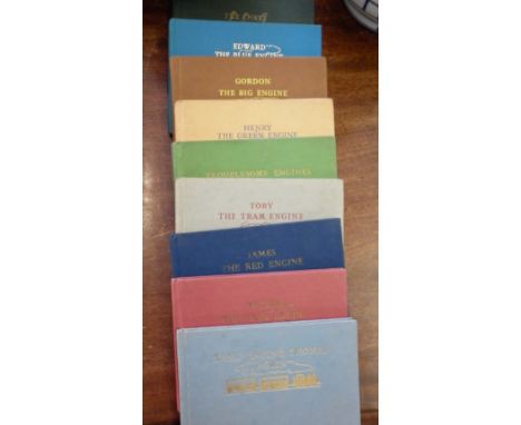 Nine 1st Edition Thomas the Tank Engine books, hardcover, no dust wrappers 