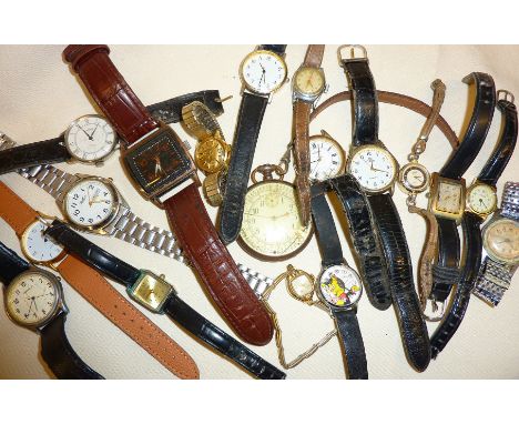 Collection of various wrist watches, inc. Sekonda, Ruhla, Tissot, Timex, etc.