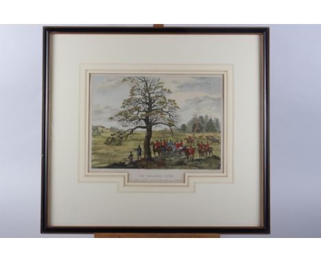 Four 19th century hand-coloured hunting prints, after Wolstenholme, in ebonised and gilt frames 