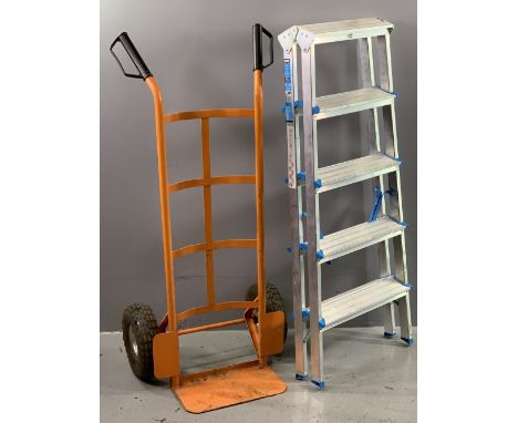 SACK TRUCK and a McAllister double sided five tread ladder
