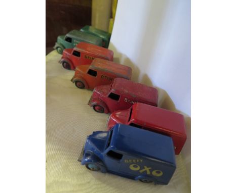 Five Dinky Trojan Vans