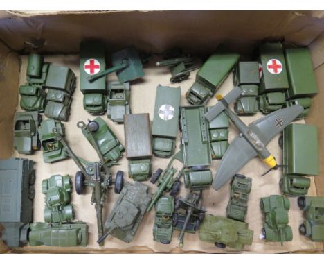 Box of Dinky Military, some mint unboxed