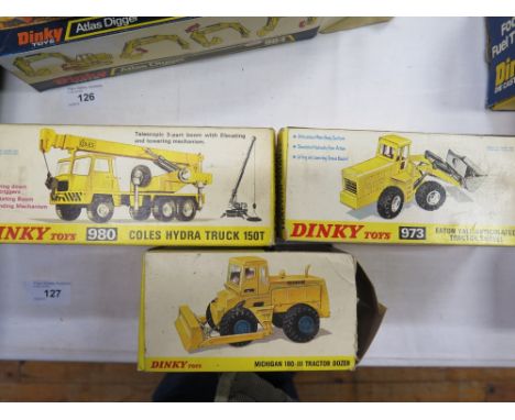 Dinky 980 Coles Hydra, 973 Eaton Yale and 976 Michigan