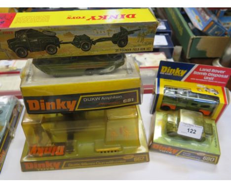 Dinky Military 662, 681, 604, 680 and 697