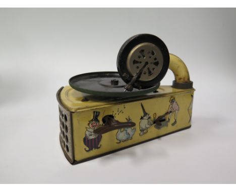 A German Tinplate Clockwork Record Player