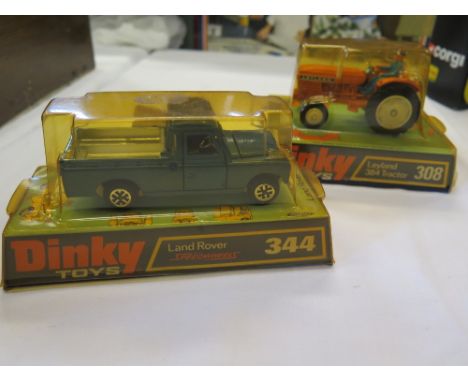 Dinky 308 Leyland Tractor and 344 Landrover