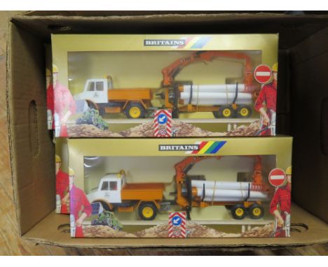 Four Britains 9980 Unimog and Pipe Transporter
