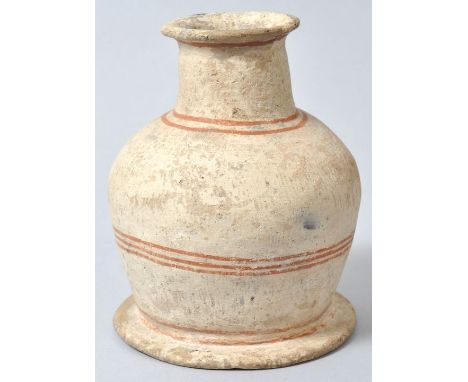 Fußbecher, Ban Chiang, Thailand, ca. 300 v. Chr. bis 200 n. Chr. Keramik, lineare Bemalung in Eisenrot-Pigment auf Ocker. Ran