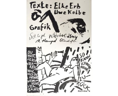 Schlegel, Christine/Fischer, Steffen/Smy, Wolfgang/Hampel, Angela/Trendafilov, Gudrun 3 Bl. Siebdrucke zu Texten von Elke Erb
