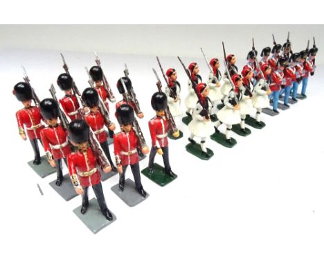 New Toy Soldier Foot Guards Evzones and Danish Livgards, five 35mm scale Indian Army Cavalry with officer, seven 35mm Lancers