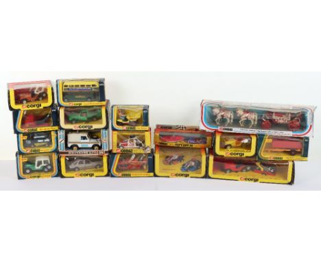 Quantity of Boxed 1970s/80s Corgi toys models, including, 1977 queens silver jubilee “41”, 469 London bus, us racing buggy 16