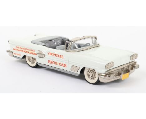 Brooklin Models BRK25 1/43 scale 1958 Pontiac Bonneville “Pace car” loose white metal model,  in excellent unboxed condition 