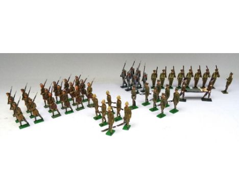 Britains style New Toy Soldiers: World War I British, Highlanders and six French, including Toy Army Workshop and Fusilier Mi