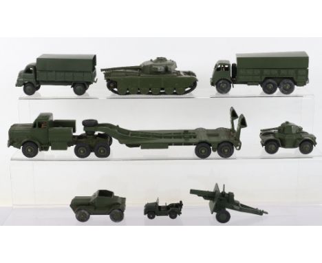 Selection of Unboxed Dinky toys Military models, including dinky super toys 660 tank transporter, in very good condition, din