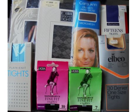 VINTAGE MIXED ONE SIZE TIGHTS X 8 PACKETS