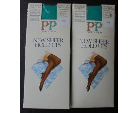 VINTAGE PRETTY POLLY JADE ONE SIZE HOLD UP STOCKINGS X 2
&nbsp;
