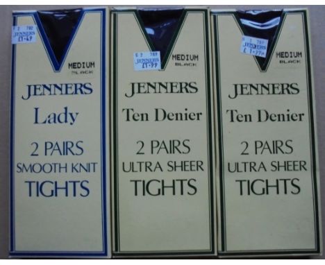 VINTAGE JENNERS TIGHTS X 6 PAIRS
Unworn Tights.
Some boxes may be damaged.