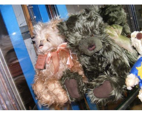 A collectable Isabelle long haired Bear, together with a green Charlie Bear - 60cm tallCONDITION REPORTIn our judgement, cond