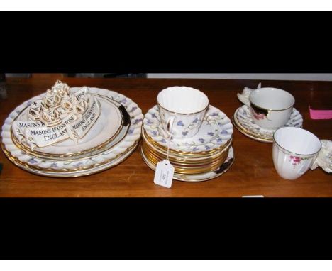 A medley of Masons Ironstone and Spode china