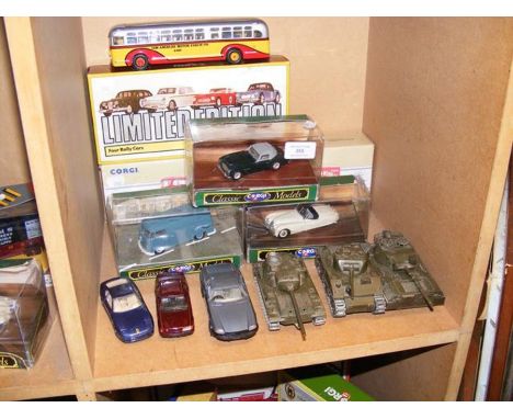 Assorted die cast model vehicles, including Corgi and Solido 