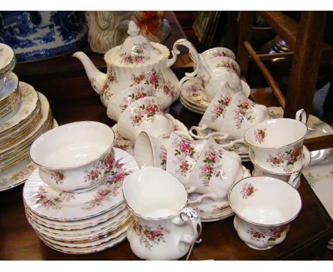 A Royal Albert 'Lavender Rose' tea service 