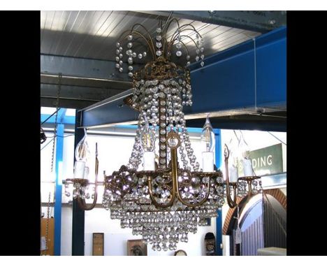 A decorative glass ceiling light 